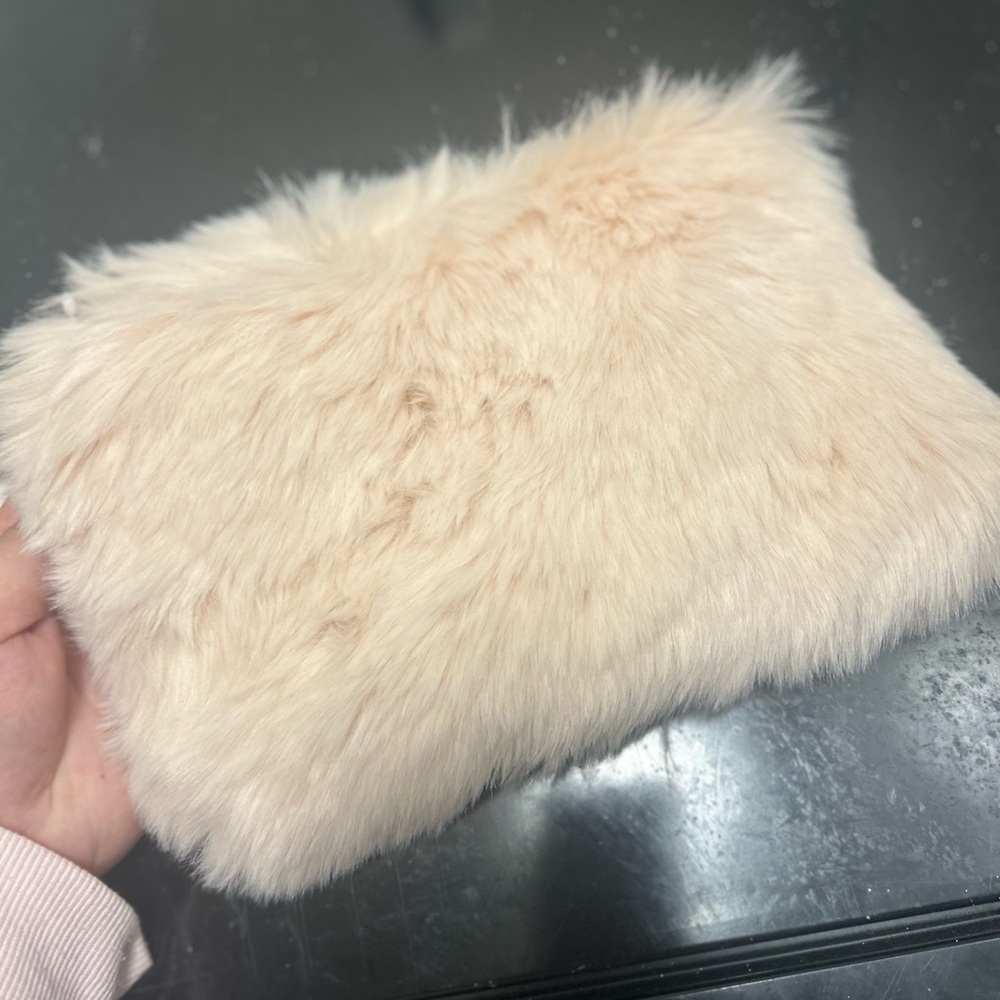 Nordstrom Pink Faux Fur Pouch